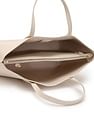 Tommy Hilfiger Logo Beige Pu Handbags