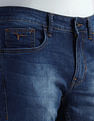 Flying Machine Mid Rise Slash Slim Tapered Fit Jeans