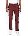 U.S. Polo Assn. Men Maroon Mid Rise Solid Track Pants