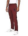 U.S. Polo Assn. Men Maroon Mid Rise Solid Track Pants