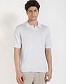 Calvin Klein Jeans Solid Regular-Fit Linen Polo T-Shirt