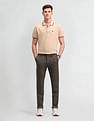 Arrow Sport Self-Design Slim Fit Trousers