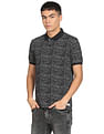 Flying Machine Typographic Print Polo Shirt