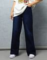 Flying Machine Women High Rise Stone Wash Straight Fit Jeans