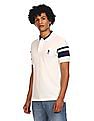 U.S. Polo Assn. Men Off White Cotton Solid Polo Shirt