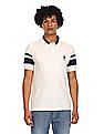 U.S. Polo Assn. Men Off White Cotton Solid Polo Shirt