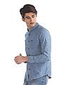 U.S. Polo Assn. Denim Co. Heathered Mandarin Collar Shirt