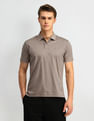 Arrow Solid Pattern Pure Cotton Polo Shirt