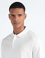 Flying Machine Pure Cotton Solid Polo Shirt