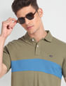 Arrow Sports Panelled Colour Block Polo Shirt