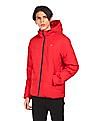 Calvin Klein Men Red Brand Print Hooded Jacket