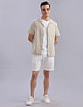 Tommy Hilfiger Textured Regular Fit Plain Woven Shirt