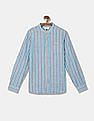 U.S. Polo Assn. Kids Boys Mandarin Collar Stripe Shirt
