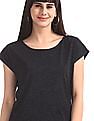 U.S. Polo Assn. Women Boat Neck Metallic Knit Top