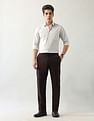 Arrow Horizontal Striped Manhattan Slim Fit Shirt