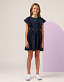 U.S. Polo Assn. Kids Girls Ruffles Fit And Flare Dress