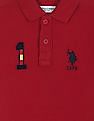 U.S. Polo Assn. Kids Spain Applique Pure Cotton Polo Shirt